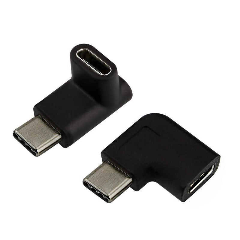 USB C Male to Female Adapter C 90 Degree Angled Right & Left and Up & Down Ex…