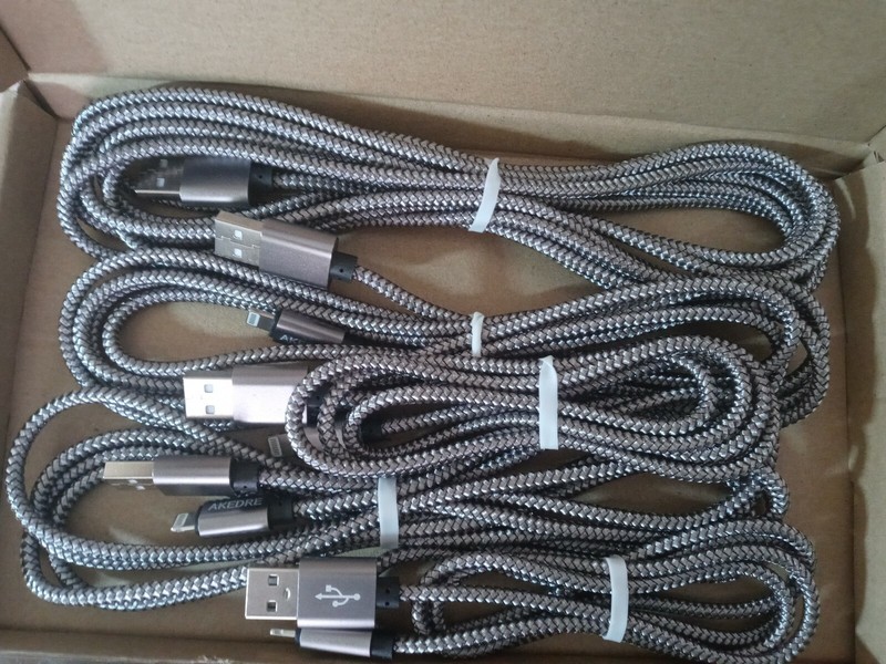 5 PK(3/3/6/6/10ft)Phone s/6s Plus/SE-White.New gallery