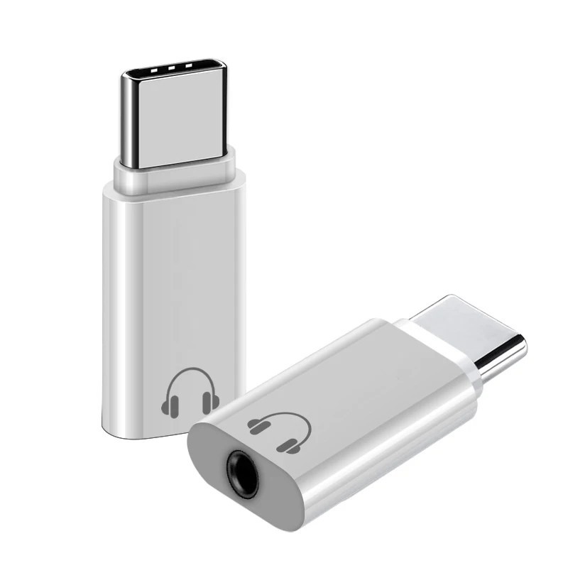 2 Pack USB-C Type C Adapter Port to 3.5MM Aux Audio Jack Earphone Headphone Car