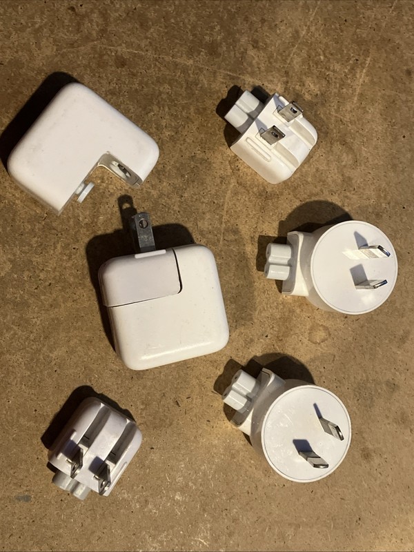 2x Apple 10W/12W USB Wall Charger Power ADAPTER + 2x Australia AU + 3x US