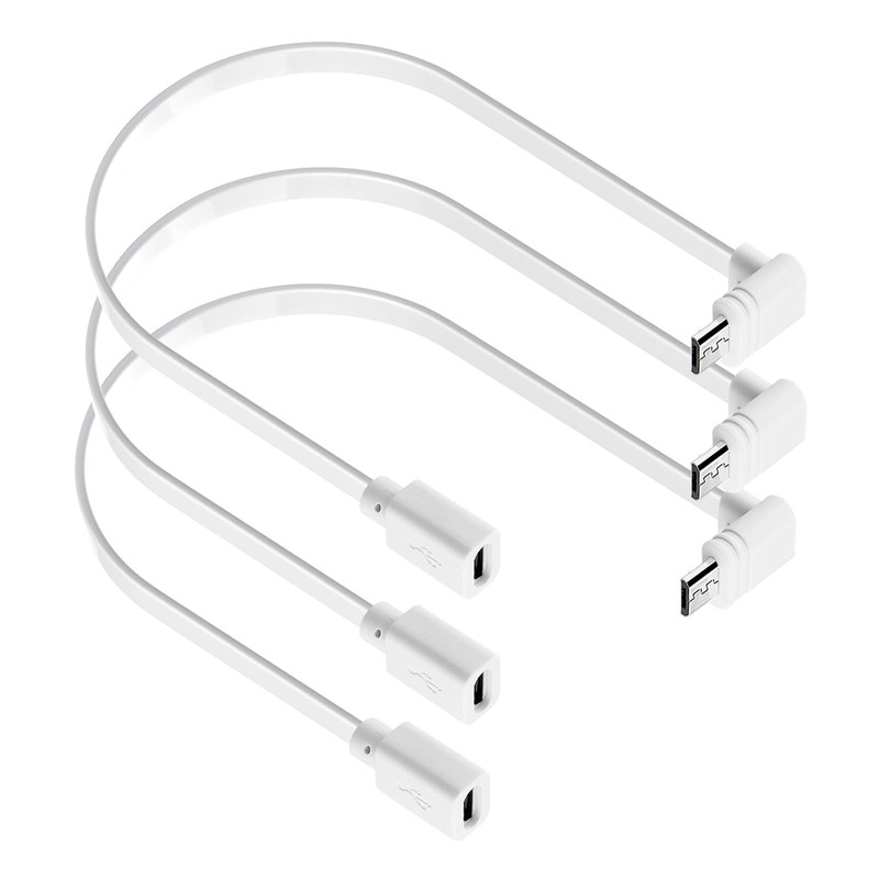 3-Pack Extension Cable for WYZE Cam Pan V3 Camera, 1 ft Flat Power Cord