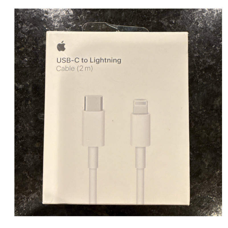 Apple USB-C to Lightning Cable 2m White Charging Data Sync for iPhone