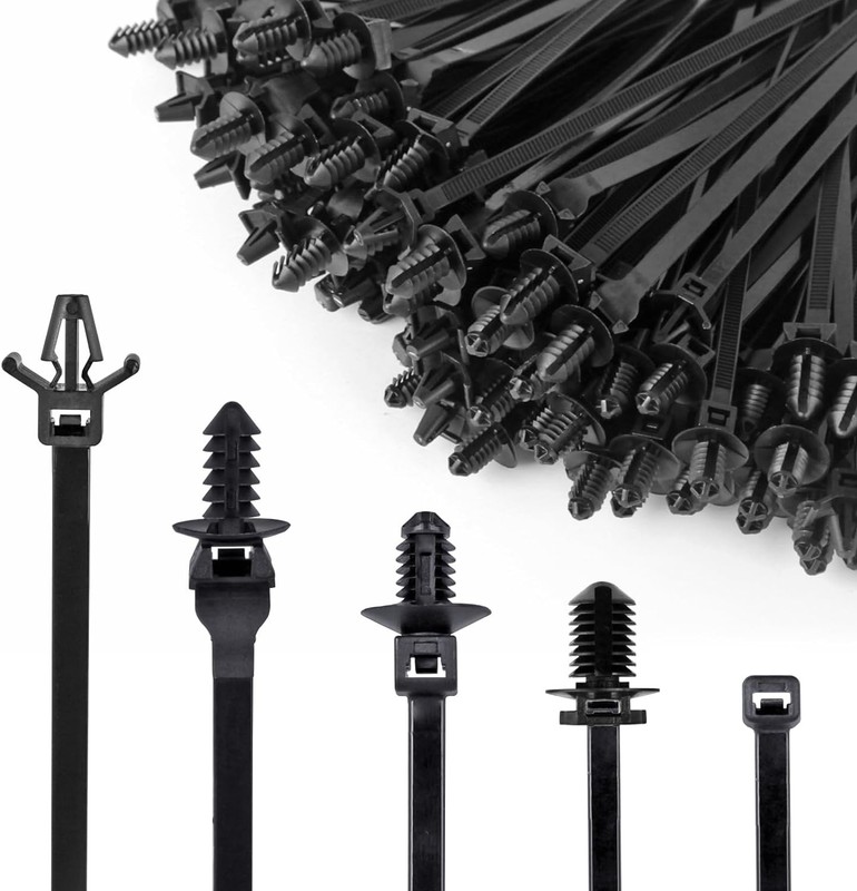 Xislet 160Pcs Nylon Universal Cable Tie Buckle Clips