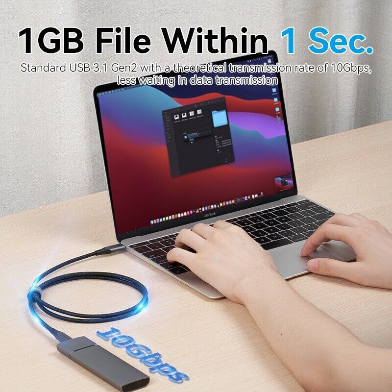USB Type C Cable 3.1A Fast Charging Charger Nylon Braided Fr Samsung S22 S21 S20 gallery