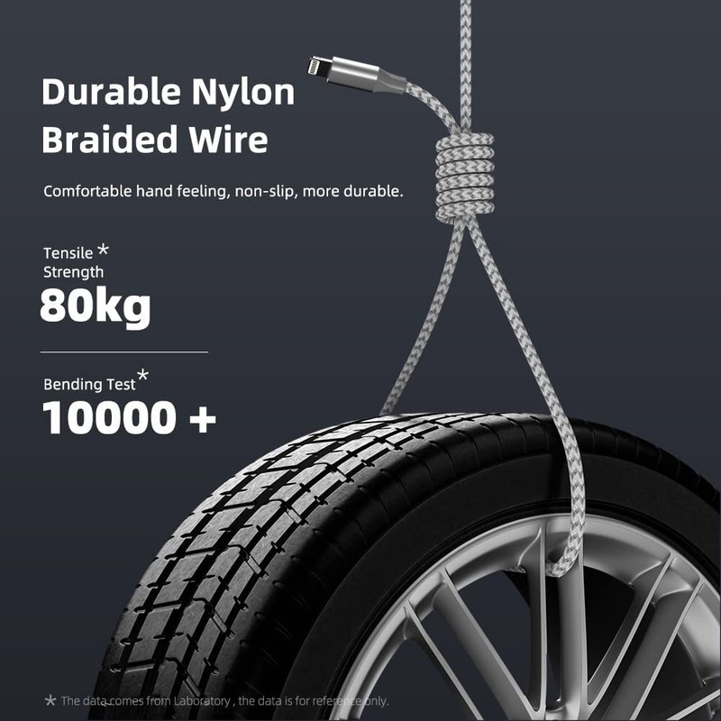 iPhone Charger Cable 3 Pack 10FT Fast Charging Nylon Braided gallery