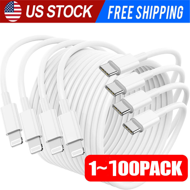 Fast Charger Cable Type USB C PD lot Cord to For iPhone 14 13 12 11 Pro X