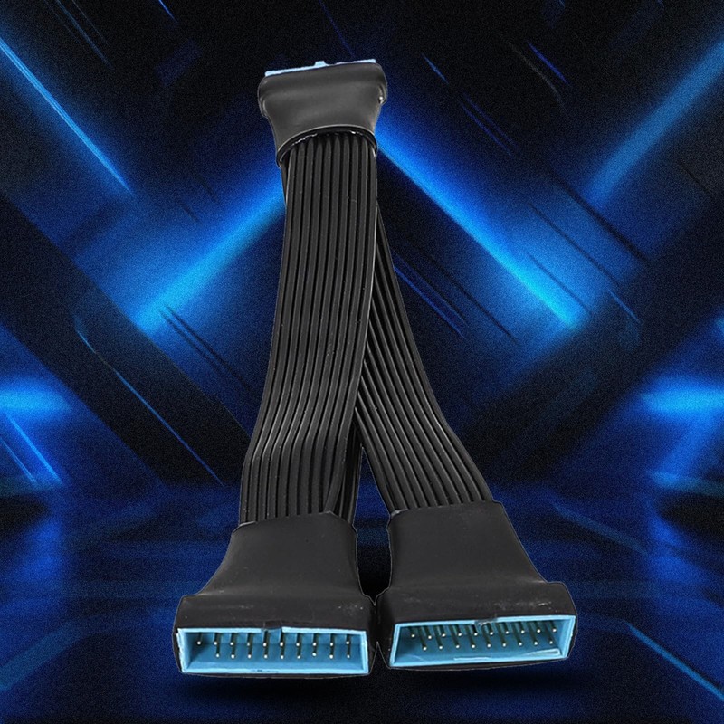 USB 3.0 Header Extension Cable 19/20 Pin 1 To 2 Splitter Adapter 5.9 Inch gallery