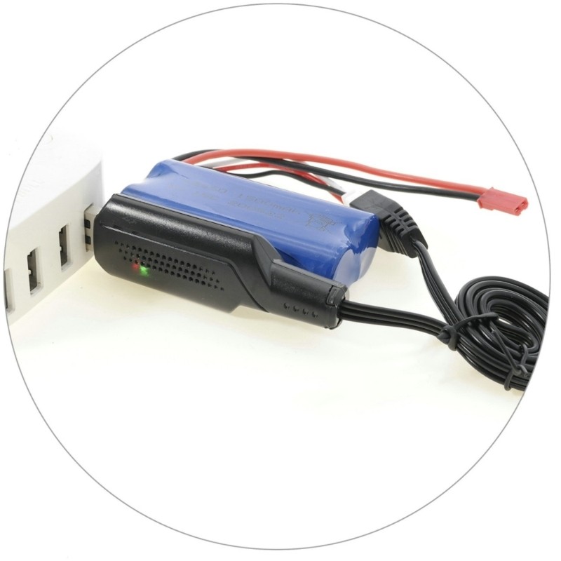 7.4V USB Charging Cable with XH3P Connectors For Remote Excavators Trucks Boats gallery