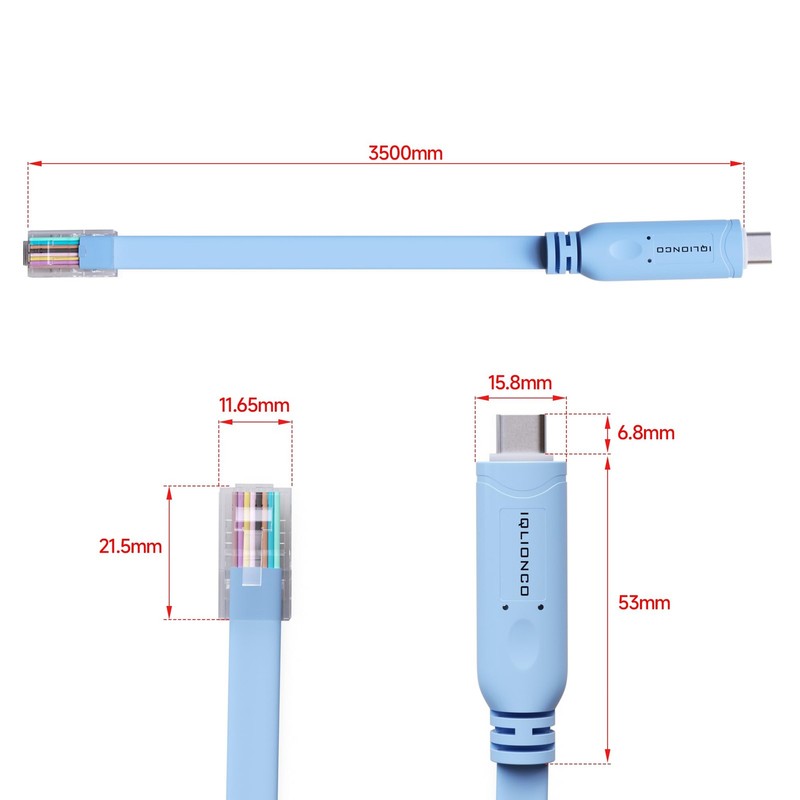 Type C to RJ45 Console Cable, 12FT USB-C Console Cable Essential Accesory Com... gallery