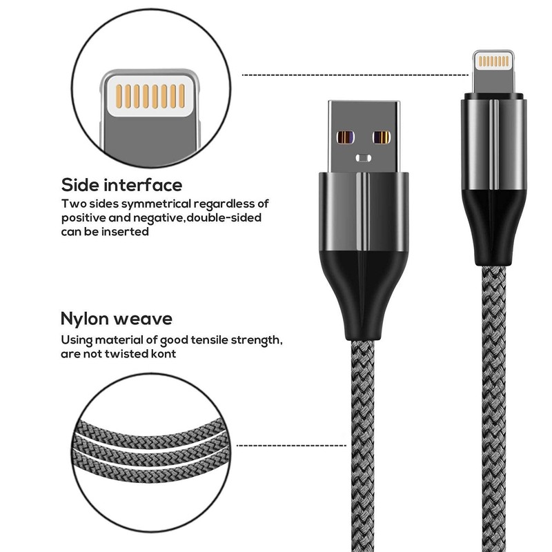 iPhone Charger Lightning Cable (3 Pack 10 Foot), [MFi Certified] 10 Feet Nylo... gallery