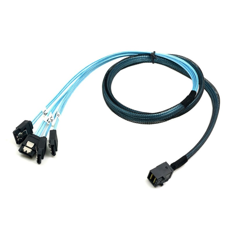 SFF-8643 Mini SAS HD Target to 4 SATA 7pin Host Hard Disk Data Server Raid Cable gallery