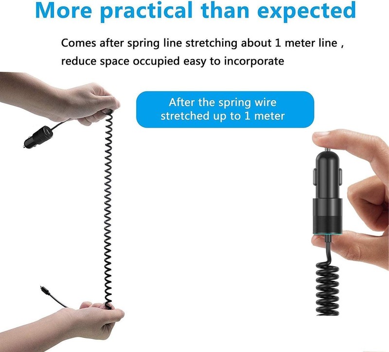 For Galaxy Tab S7/S8/S9/11 11" 36W Fast Car Charger USB-C Power Adapter Coiled gallery