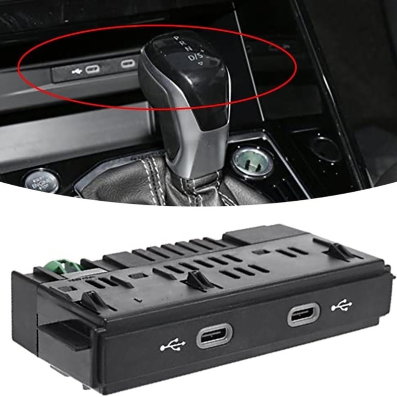 Car Type-C Socket Front Rear USB Adapter for MK2 2017 2018 5NA035736 gallery