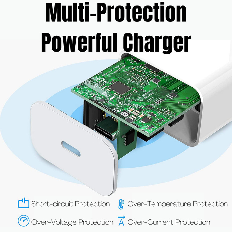 Fast Charger 20W PD Power Adapter USB C Cable For iPhone 11 Pro Max 12 13 14 XR gallery