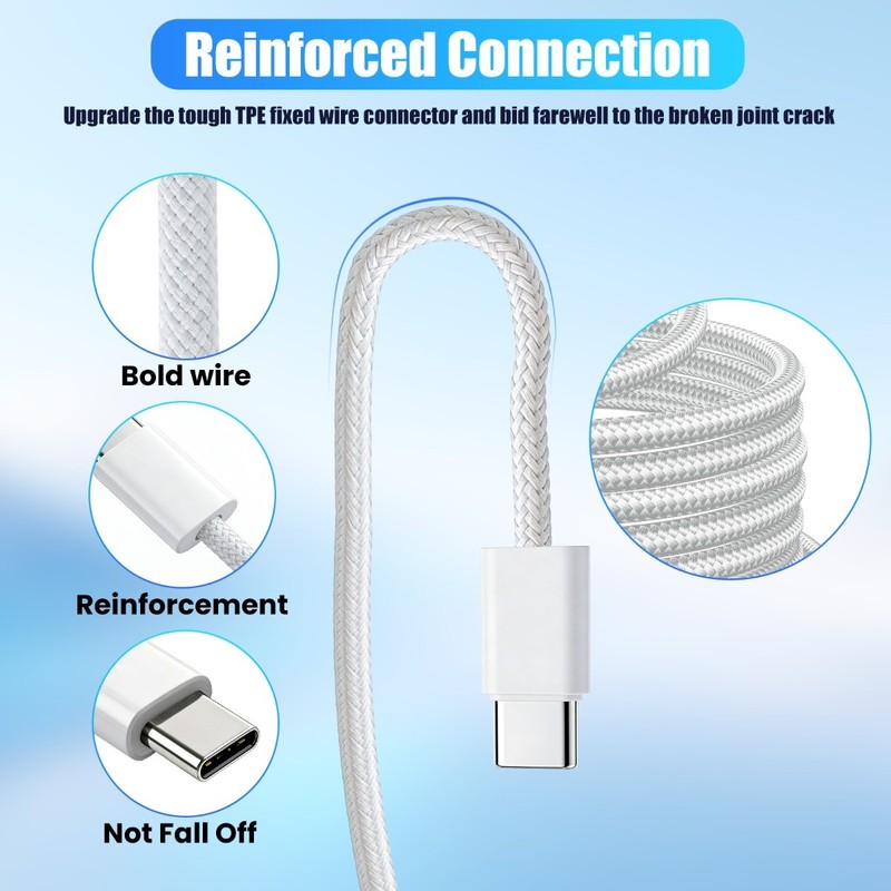 New USB-C to USB-C Fast Charging Cable (C Type) High-Speed Data Synchronization gallery