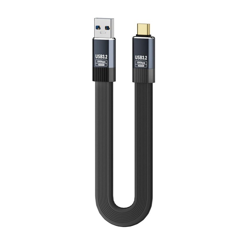USB A to USB C Flat Cable,USB 3.2 Gen 2 10Gbps Data Transfer PD 15W Fast Char…