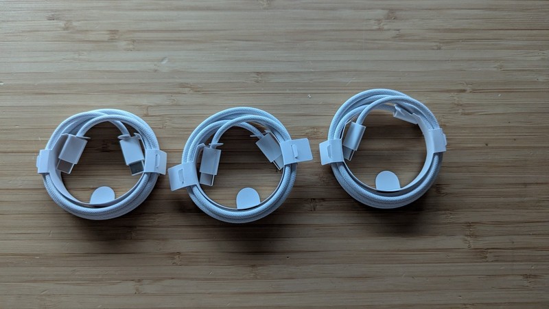 Lot Of 3 Genuine APPLE USB-C to C Woven Charging Data Cable iPhone 16 3.3 Ft 3x
