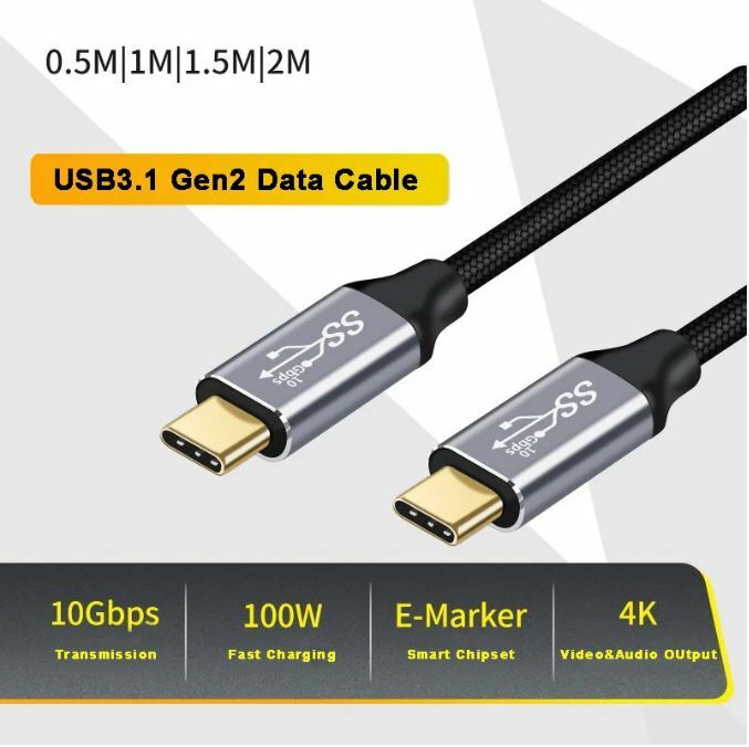 3in1 USB Type-C To USB C 5A 100W Power Speed Fast Charging Quick charger Cable gallery