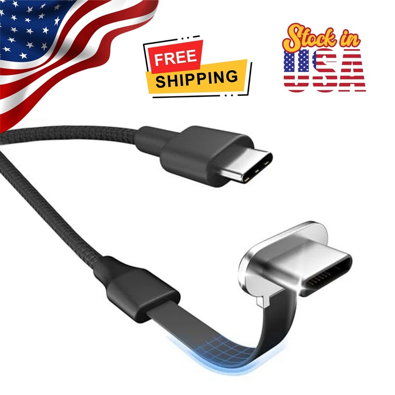 USB C Charger Cable, 60W 3.3Ft Type C Charging Flat 90-Degree 3.3FT