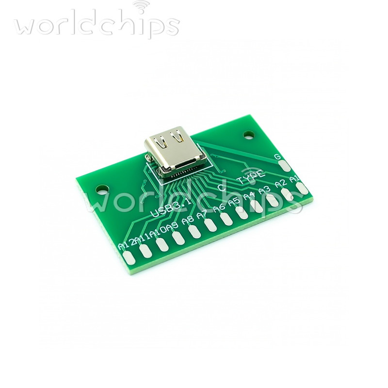 10pcs 24Pin USB 3.1 Type C Female Plug Socket Connector SMT Type & PCB Board gallery