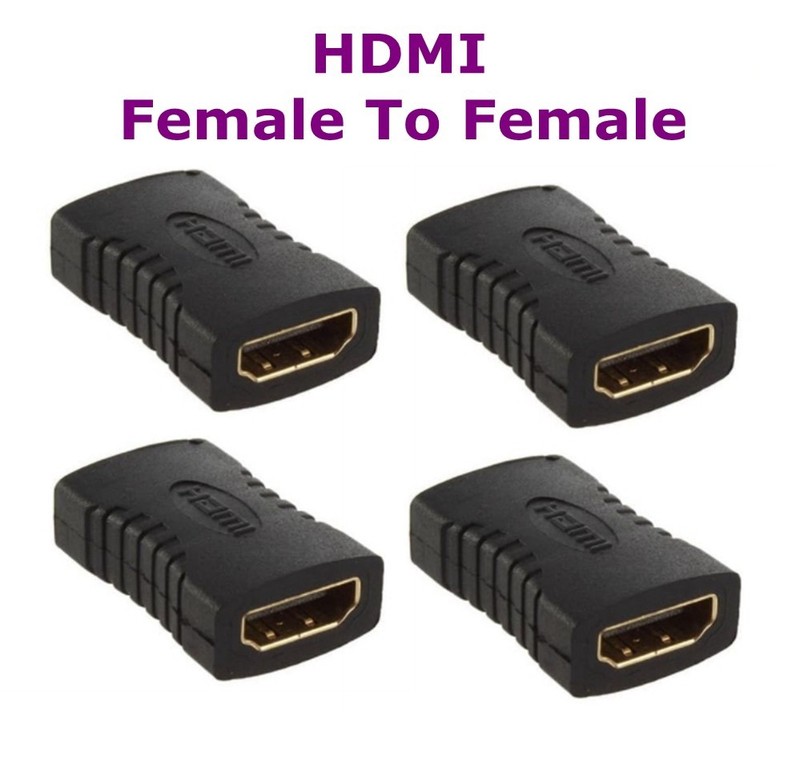 4pcs HDMI Female to HDMI Female Coupler Connector Pack Adapter Extender F/F High
