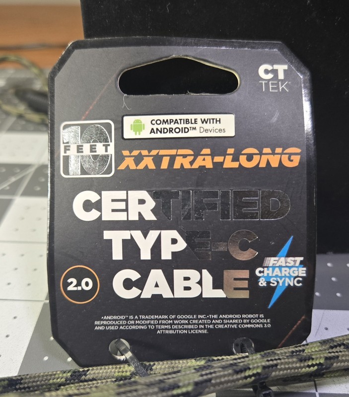 CT TEK Type-C Cable w PD Quick Charge 10 Ft gallery