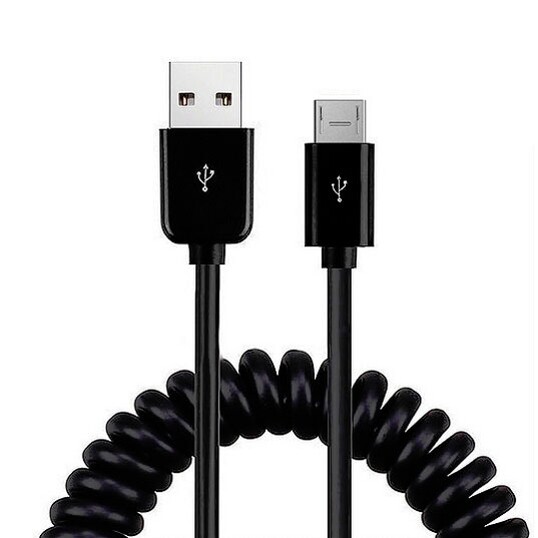 For Samsung Galaxy S24/Ultra/Plus - Charger Cord Coiled USB Cable Micro-USB to gallery