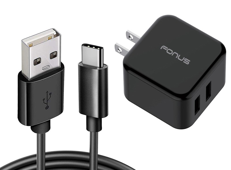 For Galaxy A52/A53/A54/A55/A56 – Quick Home Charger 30W 6ft USB Cable 2-Port