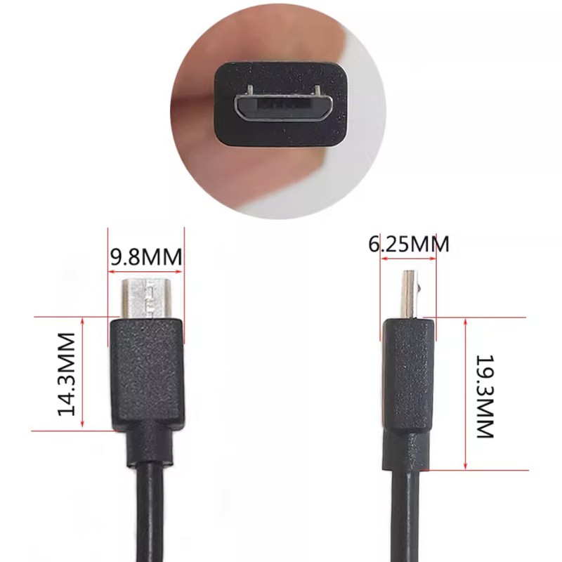 1x 0.3M/1FT Micro USB 5-Pin Male Pigtail w/ 5 Bare Wires for Phone Repair DIY gallery