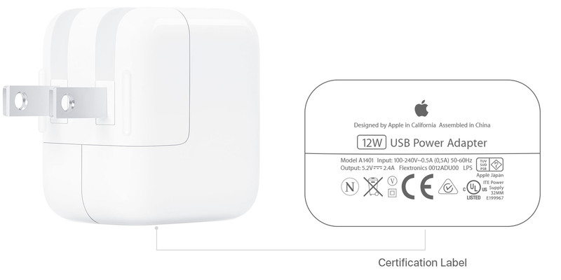 Apple 12W USB-A Power Adapter For iPad/iPhone/iPod
