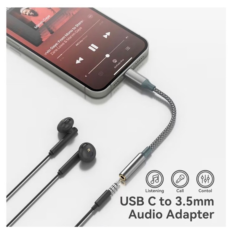 USB C to Aux Audio Dongle Cable Cord, Type C to 3.5Mm Female Headphone Jack Adap gallery