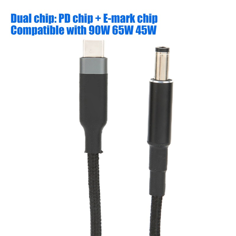 JORINDO Laptop Charging Cable 100W Dual Chip TypeC Male Input to DC Male Power