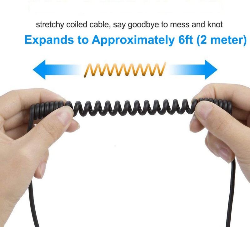 For TCL K33/K32 5G - Coiled Cable USB-C to TYPE-C Fast Charger Cord Power gallery