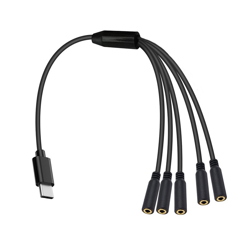 Type-C to 3.5mm Female Audio Sharing Cable Cell Phone Tablet to Headphone Cable