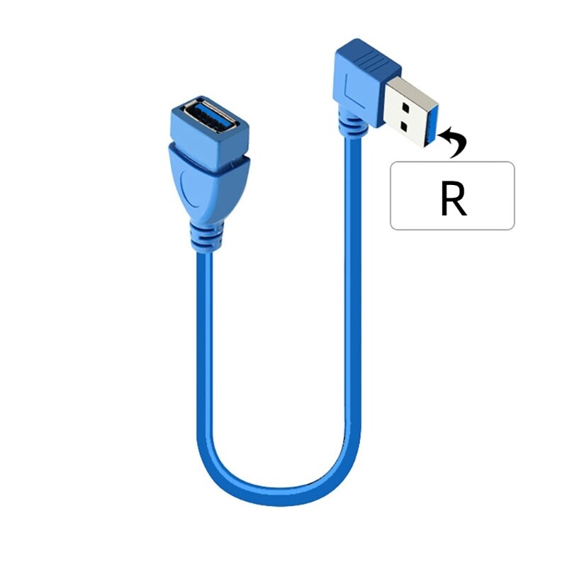 Right Left Angle USB 3.0 Extension Cable,90 Degree USB3.0 A Male to Female Cable gallery