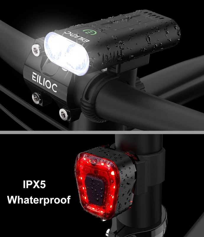 6400mAh Bike Lights for Night Riding, USB C Rechargeable Bicycle Headlight an... gallery