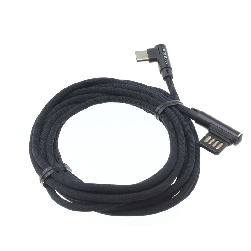 For Samsung Galaxy A50 A20 A10e – ANGLE USB CABLE 10FT TYPE-C CHARGER CORD USB-C