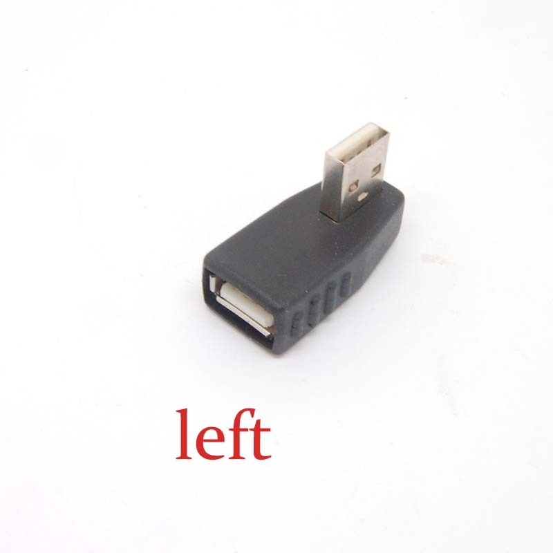 10pcs USB 2.0 Type A Male to Female Extension Cable 90 Left Angle Adapter Plug
