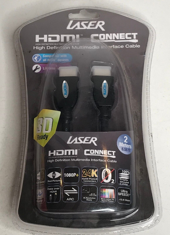 Laser HDMI High Definition Multimedia Interface Cable ( New in Pack )