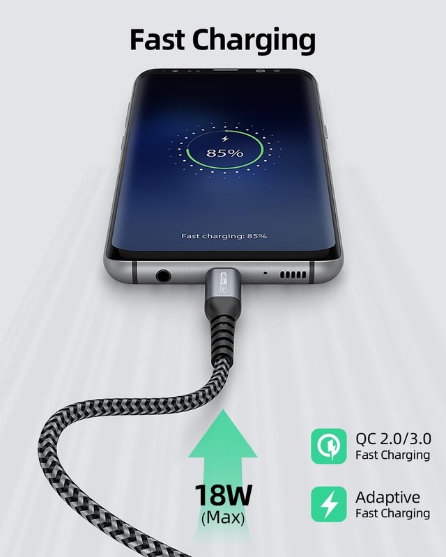 SUNGUY Long USB C Cable 15FT, 3A USB to USB Type C Cable Fast Charging USB 2.... gallery