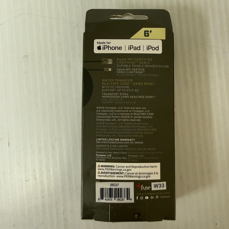 Realtree Edge Camo USB Micro Aux Cables 3 And 6 Foot Lengths New In Box gallery