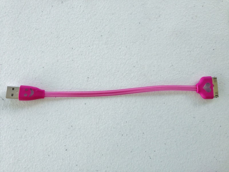 8″ SHORT LED USB data sync charger light-up cable for iphone 4 4S 3 iPod nano 4