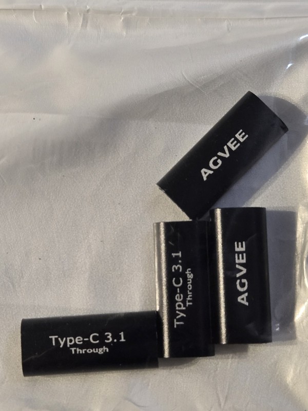 AGVEE 4 Pack USB-C Female to Female Bidirectional Adapter Type-C USBC
