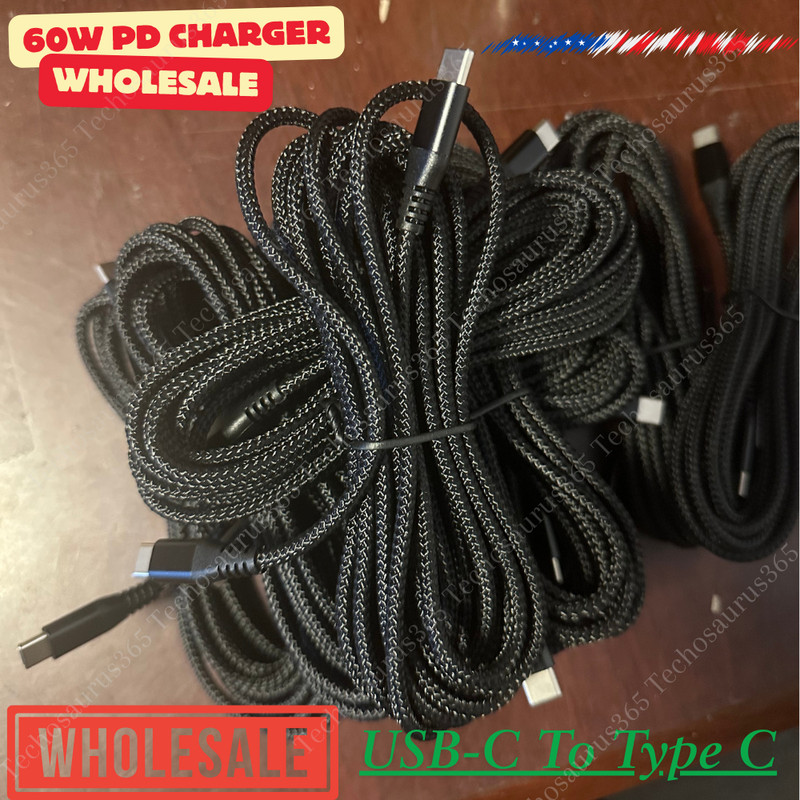 Bulk Lot 10FT USB-C to C Type C Fast Charging Cable PD For Samsung MacBook iPad