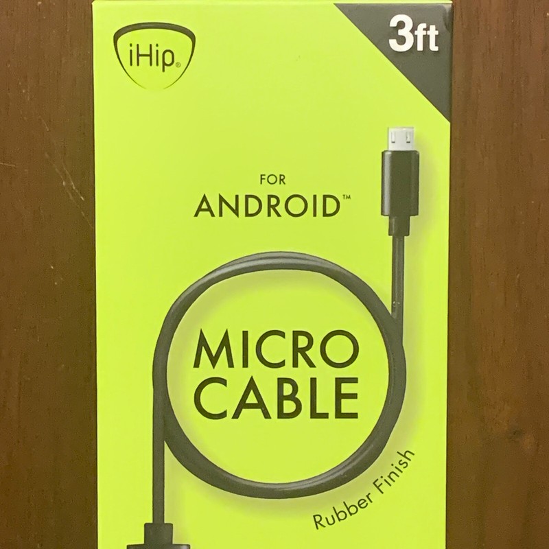 NEW iHip Micro *Lot Of 2* USB Cable w/Rubber Finish for Android Devices - SEALED gallery