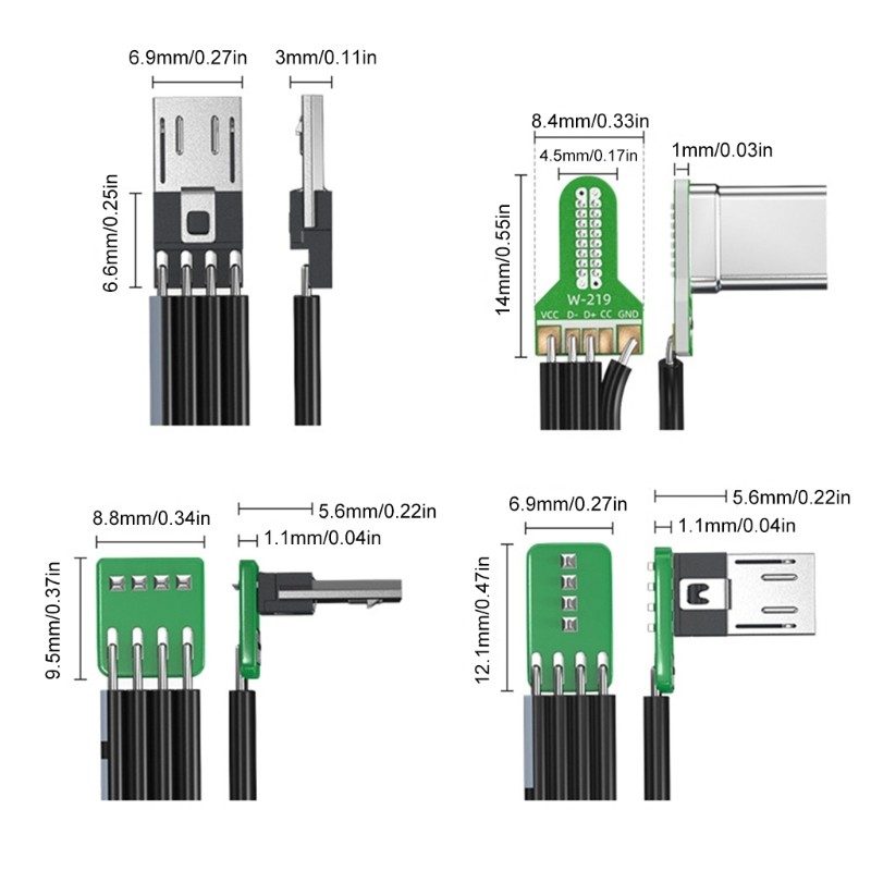 USB Type C to USB 5Pin Cable Left Right Angled Adapter Charging and Data Cord gallery