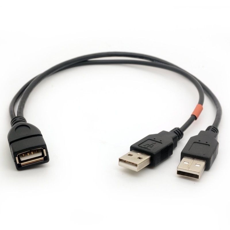 USB 2.0 Y Splitter Cable Power Hub Adapter 1 Female To 2 Male 30cm 1 PCS gallery