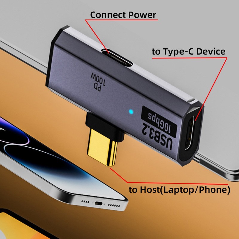 Chenyang USB-C 1-to-2 USB-C 100W PD Power & OTG Adapter 10Gbps for Laptop Tablet gallery