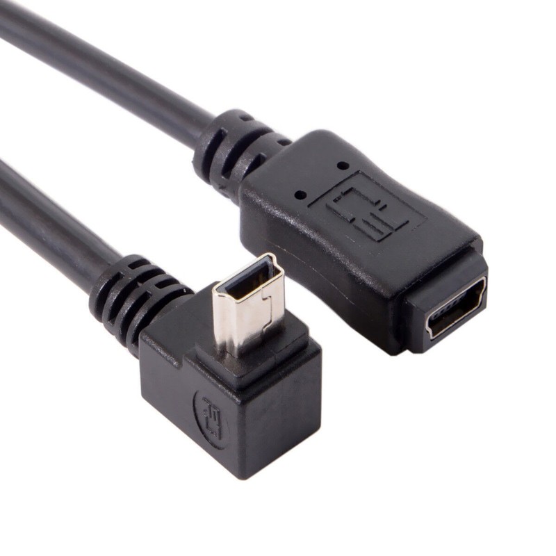 GPS Mini USB B TYPE 5P 90D Up Direct Angled Male to Female Extension Cable gallery