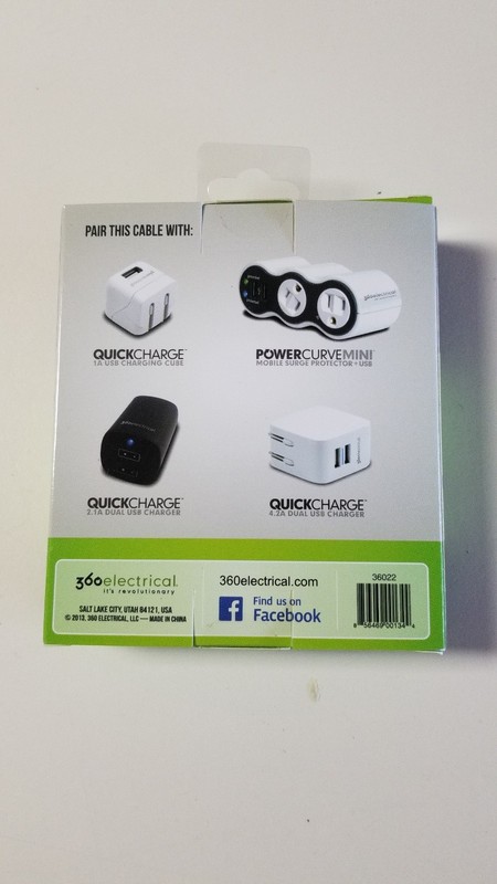 360 electrical 3ft micro USB cable new in original box gallery